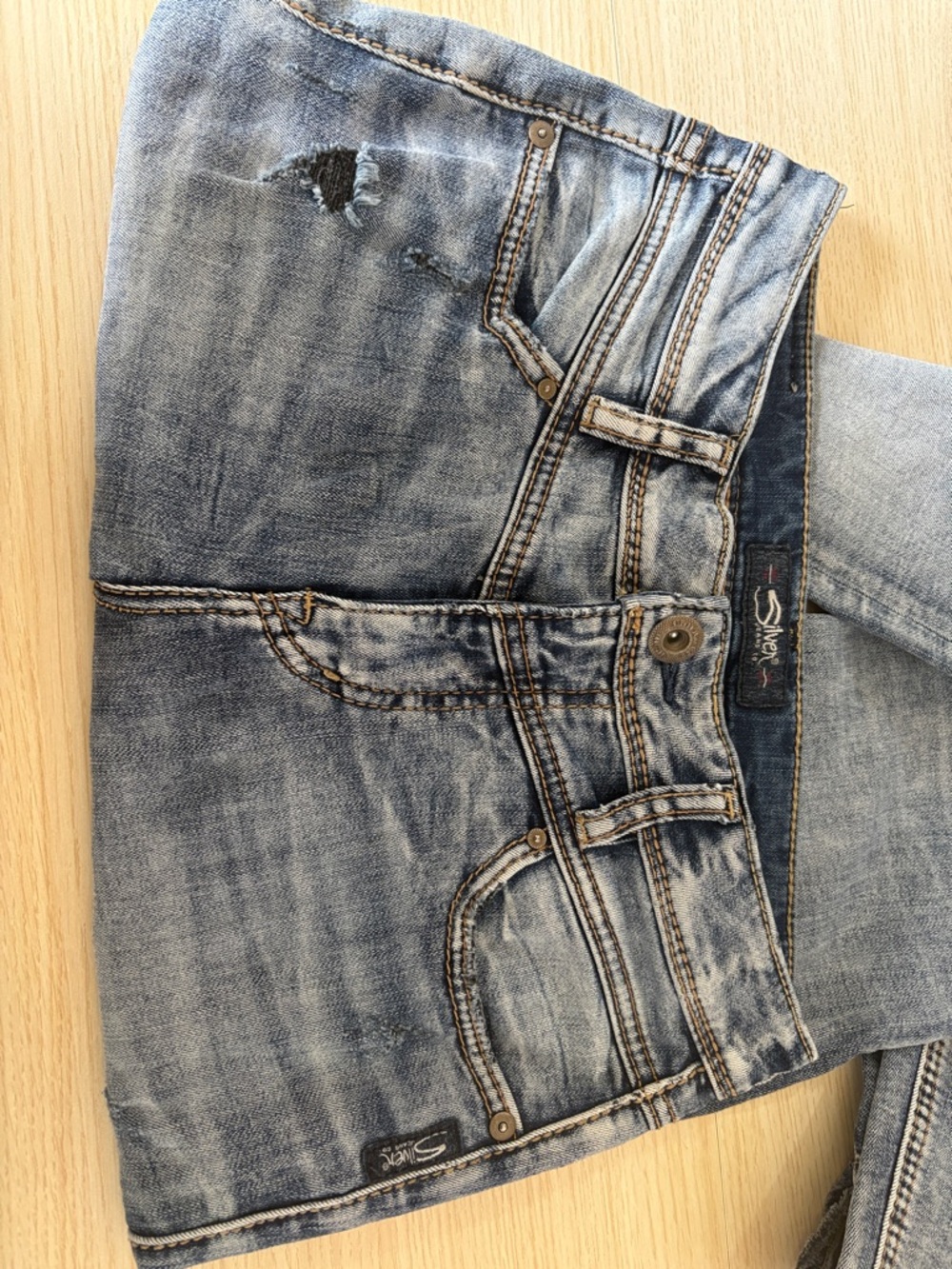 Silver Jeans Dark Blue Vintage High-Rise Denim